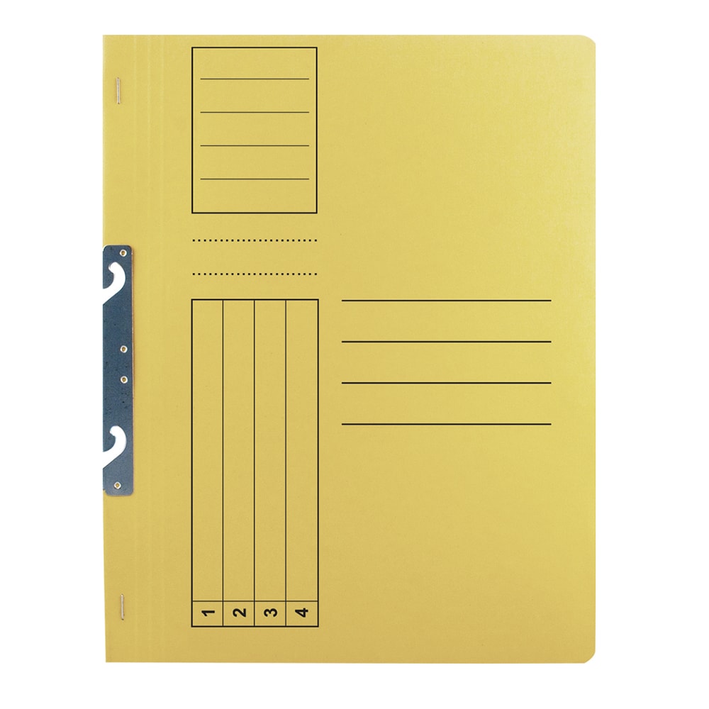 Dosar incopciat VOLUM, 1/1, A4, carton, 10 bucati, galben