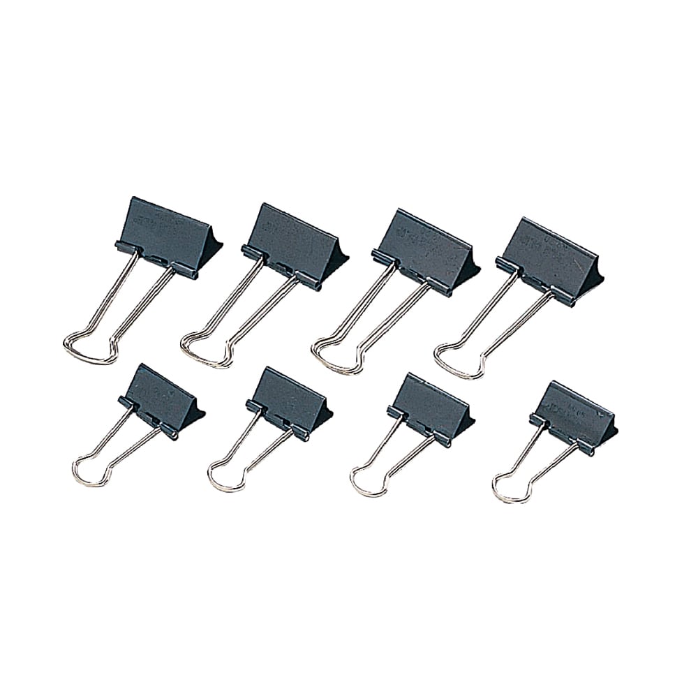 Clipsuri metalice pentru hartie VOLUM, 32 mm 12 buc/cutie, negru