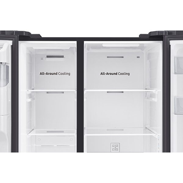 Side by Side SAMSUNG RS64R5302B4/EO, No Frost, 635 l, H 178 cm, Clasa F, Dozator apa, negru
