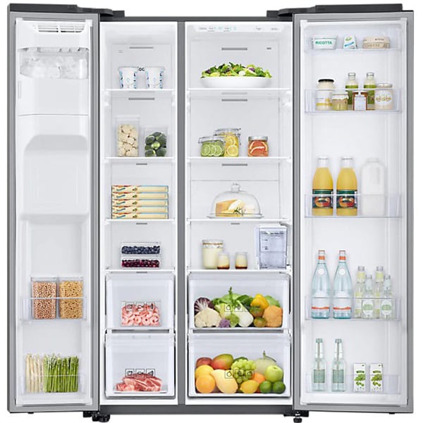 Side by Side SAMSUNG RS68N8321S9/EF, No Frost, 617 l, H 178 cm, Clasa F, Dozator apa, Twin Cooling Plus, inox
