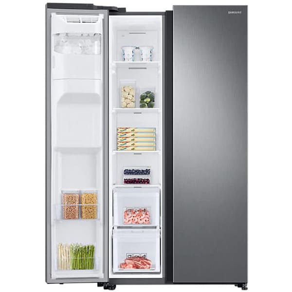 Side by Side SAMSUNG RS68N8321S9/EF, No Frost, 617 l, H 178 cm, Clasa F, Dozator apa, Twin Cooling Plus, inox