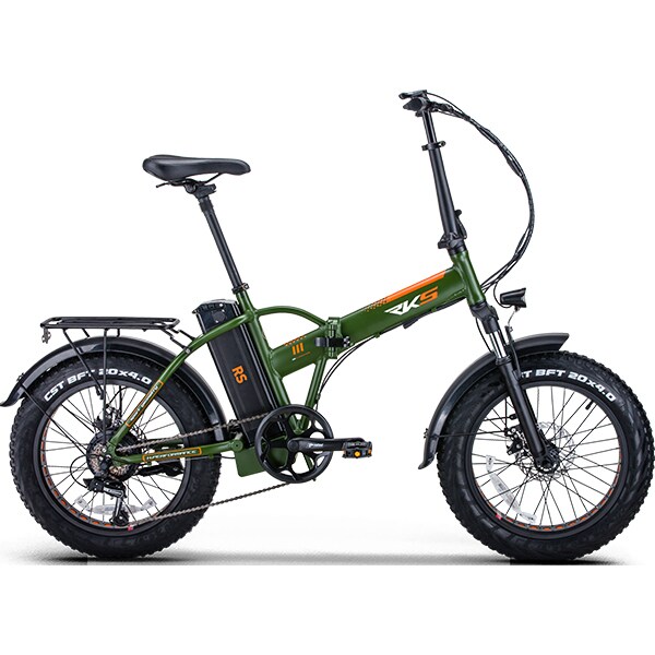 Bicicleta electrica pliabila RKS RS-III, 20 inch, verde