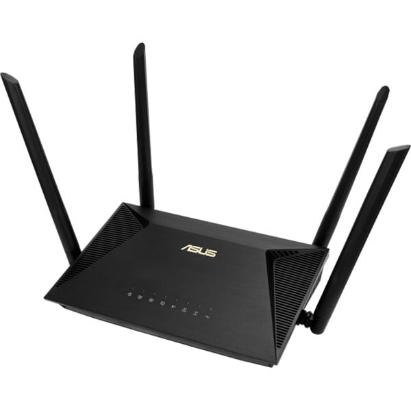 Router Wireless Gigabit ASUS RT-AX53U AX1800, Wi-Fi 6, Dual Band 574 + 1201 Mbps, negru