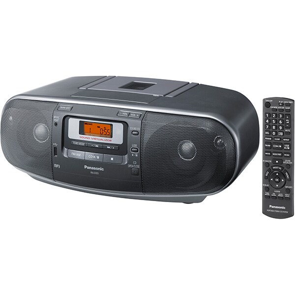 Radio CD portabil PANASONIC RX-D55AEG-K, FM, negru