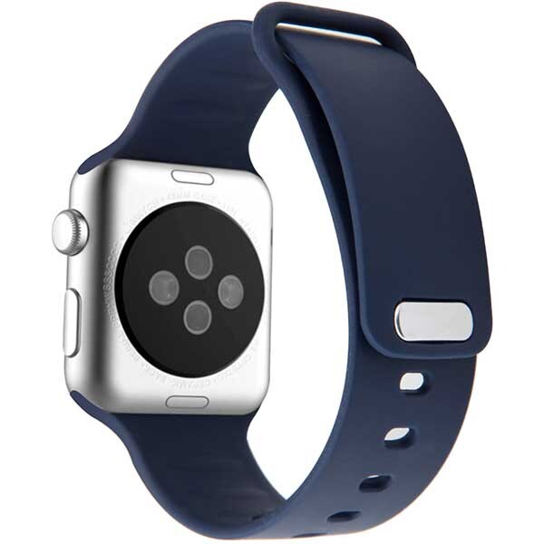 Bratara pentru Apple Watch 38mm, Medium/Large, PROMATE Rarity-38ML, silicon, albastru