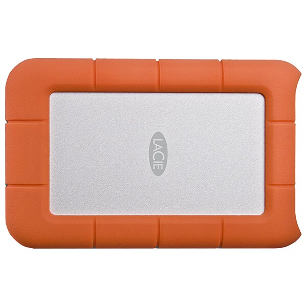 Hard Disk extern LACIE Rugged Mini LAC9000633, 4TB, USB 3.0, argintiu-portocaliu