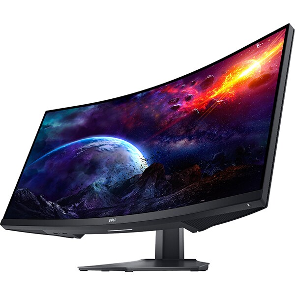 Monitor Gaming LED VA DELL S3422DWG, 34", WQHD, 144Hz, AMD FreeSync Premium, HDR 400, negru