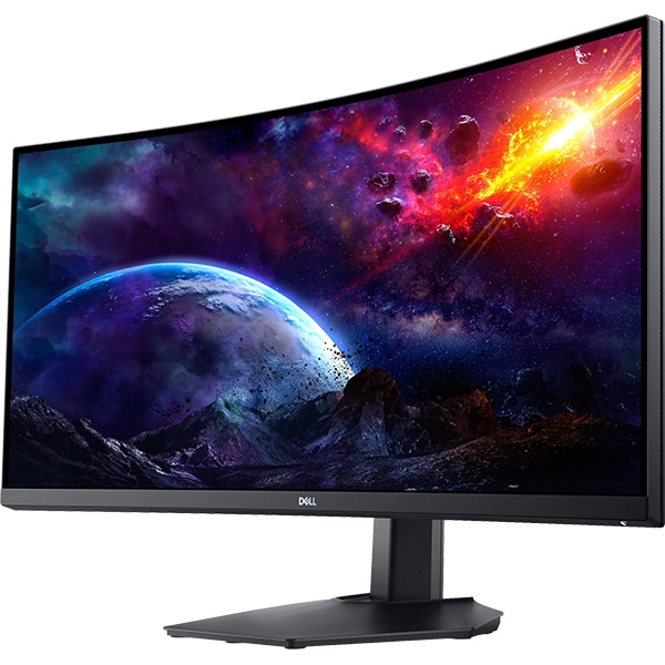 Monitor Gaming LED VA DELL S3422DWG, 34", WQHD, 144Hz, AMD FreeSync Premium, HDR 400, negru