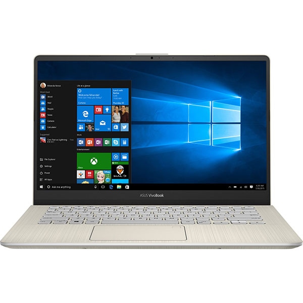 Laptop ASUS VivoBook S14 S430FA-EB007T, Intel Core i5-8265U pana la 3.9GHz, 14" Full HD, 8GB, SSD 256GB, Intel UHD Graphics 620, Windows 10 Home, Gold