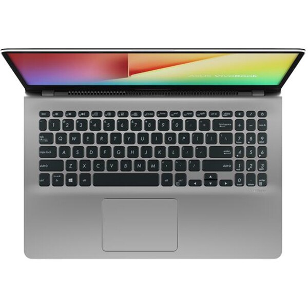 Laptop ASUS VivoBook S15 S530FA-BQ061, Intel Core i7-8565U pana la 4.6GHz, 15.6" Full HD, 8GB, SSD 256GB, Intel UHD Graphics 620, Endless, negru metalic