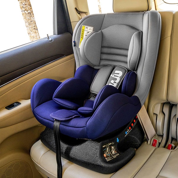 Scaun auto JUJU Little Rider JU1200-DC-GREY-D-BLU, 5 puncte, 0 - 18kg, bleumarin-gri