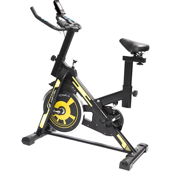 Bicicleta spinning TECHFIT SBK2500, volanta 15kg, 10 trepte, greutate suportata 120kg