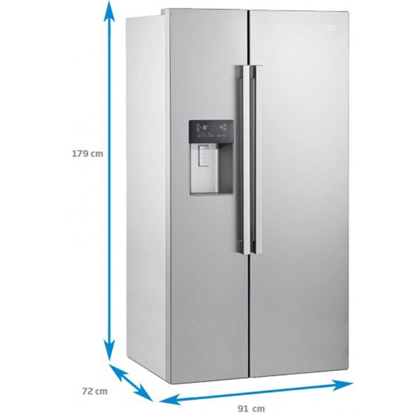 Side by Side BEKO GN162320X, 529 l, 182 cm, A+, usa inox antiamprenta