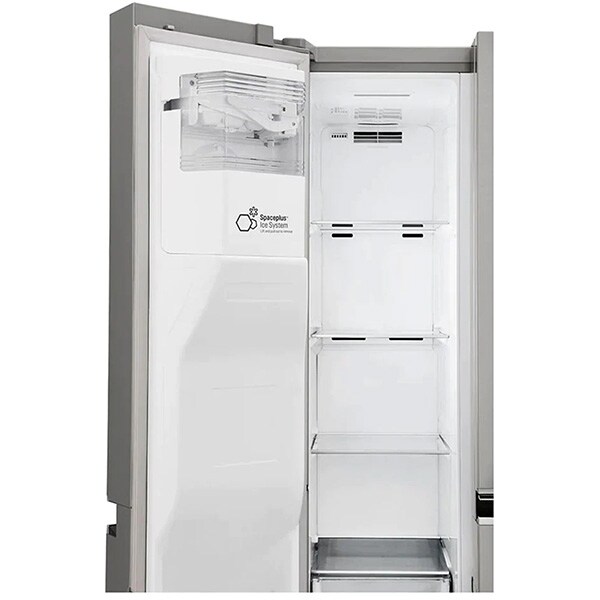 Side by Side LG GSL360ICEV, No Frost, 606 l, H 179 cm, Clasa F, Dozaror apa, argintiu