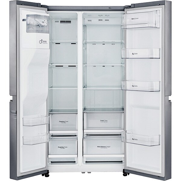 Side by Side LG GSL760PZXV, 625 l, H 179 cm, Clasa F, inox