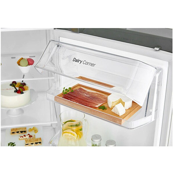 Side by Side LG GSLV30DSXM, No Frost, 634 l, H 179 cm, Clasa F, Dozator apa, argintiu