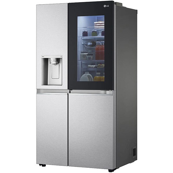 Side by Side LG GSXV91MBAF, No Frost, 635 l, H 179 cm, Clasa F, Dozator apa, argintiu
