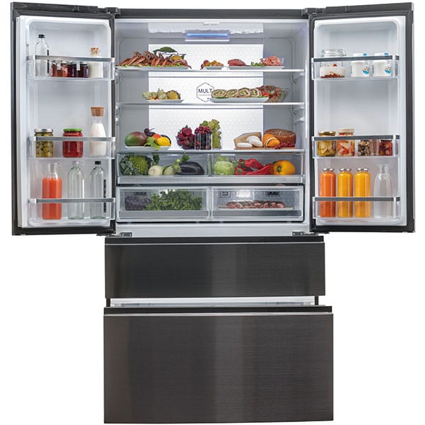 Side By Side HAIER HB26FSNAAA, No Frost, 750 l, H 190 cm, Clasa E, negru