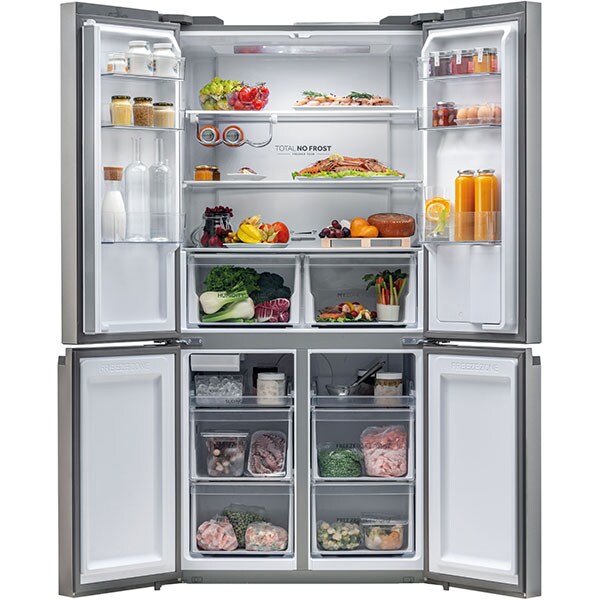 Side By Side HAIER HTF-520IP7, No Frost, 525 l, H 190 cm, Clasa F, Dozator apa, inox