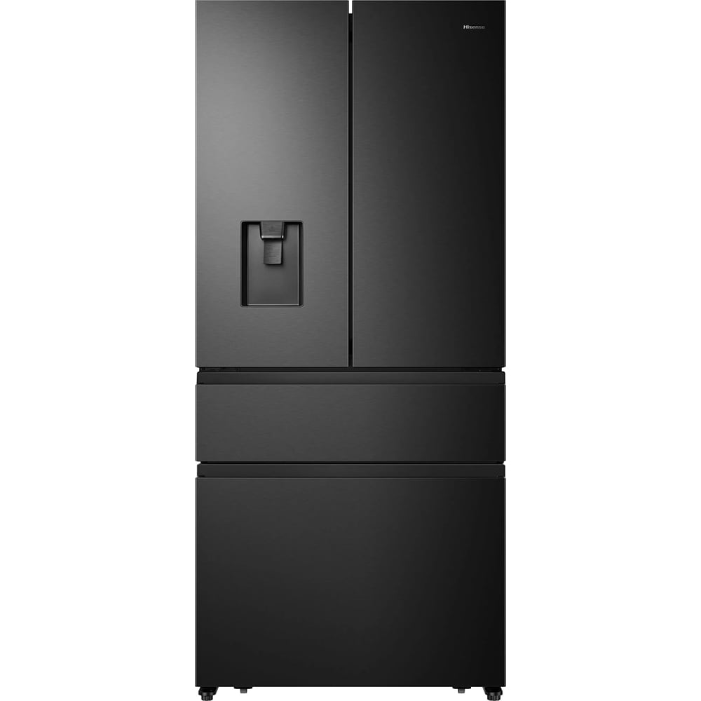 Side by Side HISENSE RF540N4WF1, NoFrost Plus, 480 l, H 181 cm, Clasa F, Dozator apa, negru