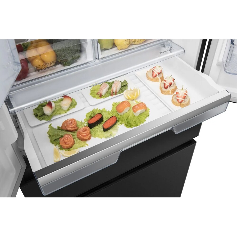 Side by Side HISENSE RF540N4WF1, NoFrost Plus, 480 l, H 181 cm, Clasa F, Dozator apa, negru