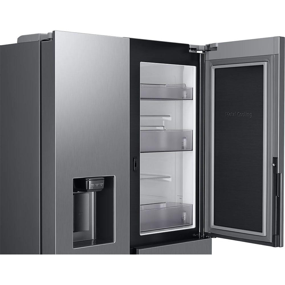 Side by Side SAMSUNG RH68B8541S9/EF, No Frost, 627 l, H 178 cm, Clasa E, Dozator apa, inox