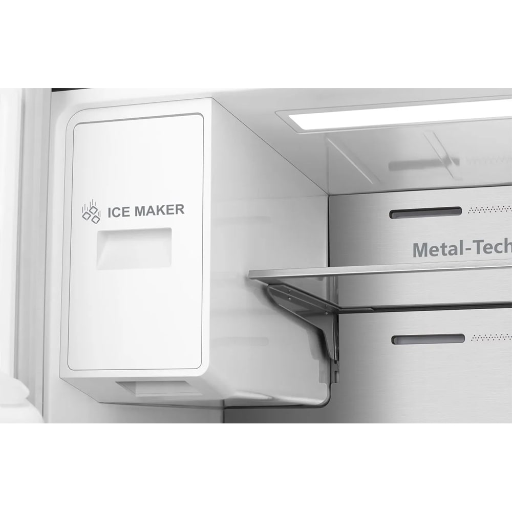 Side by Side HISENSE RQ760N4AFF, NoFrost Plus, 585 l, H 178 cm, Clasa F, Dozator apa, negru