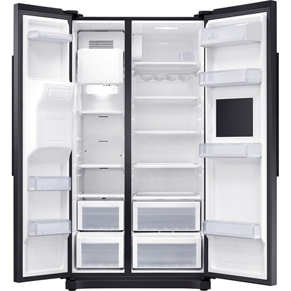 Side by Side SAMSUNG RS50N3913BC/EO, No Frost, 501 l, H 178.9 cm, Clasa F, Dozator apa, negru