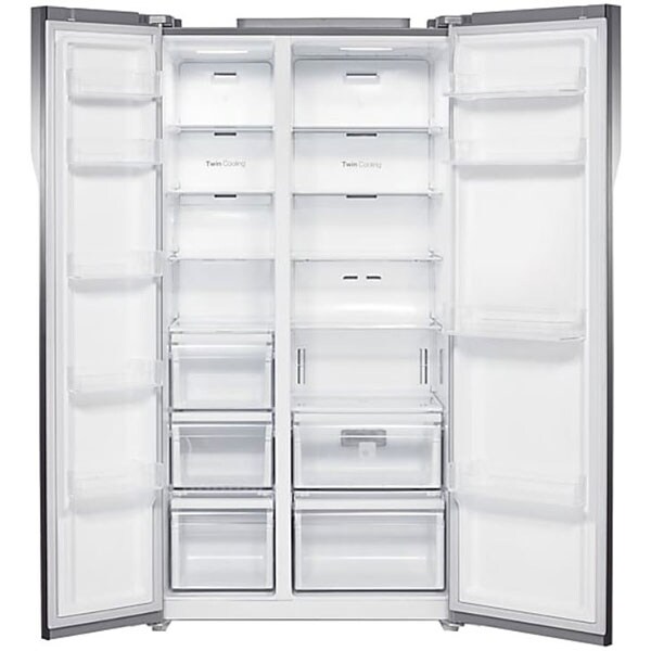 Side by Side SAMSUNG RS552NRUA1J/EO, Twin Cooling System, 538 l, H 178.9 cm, Clasa A+, alb