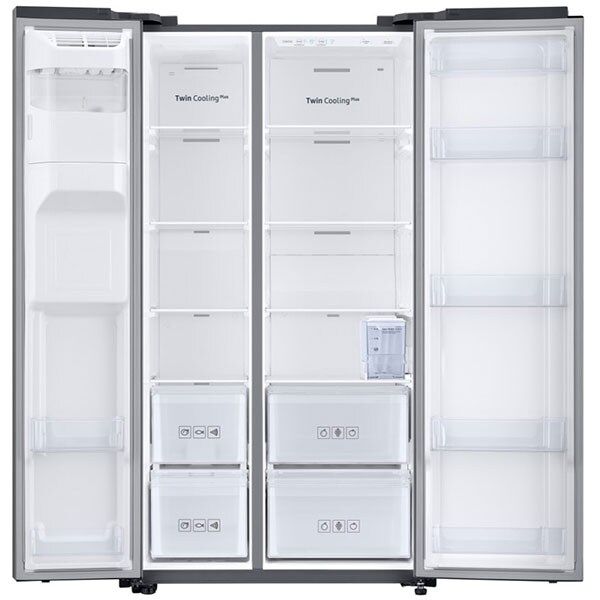 Side by Side SAMSUNG RS68N8321S9/EF, No Frost, 617 l, H 178 cm, Clasa F, Dozator apa, Twin Cooling Plus, inox
