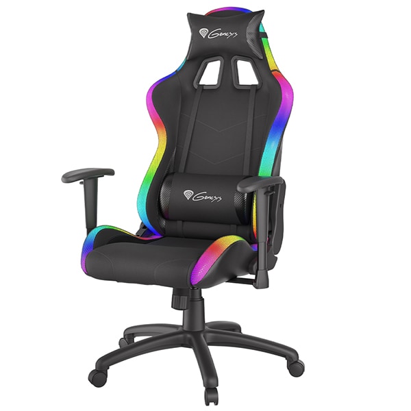 Scaun gaming NATEC Genesis TRIT 500 RGB, negru