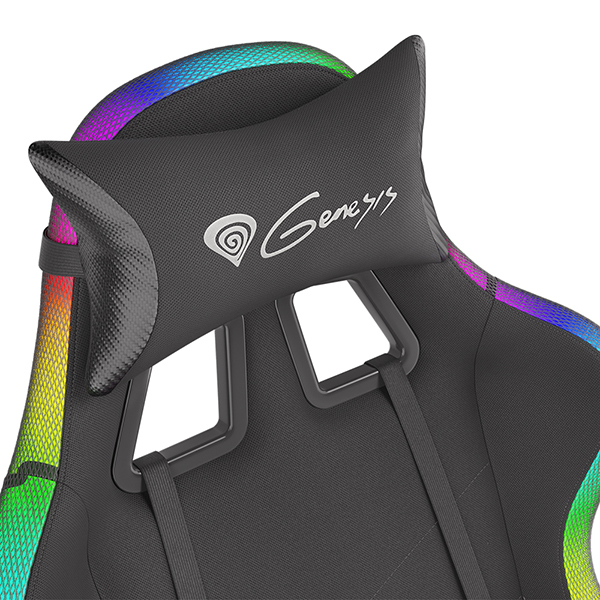 Scaun gaming NATEC Genesis TRIT 500 RGB, negru