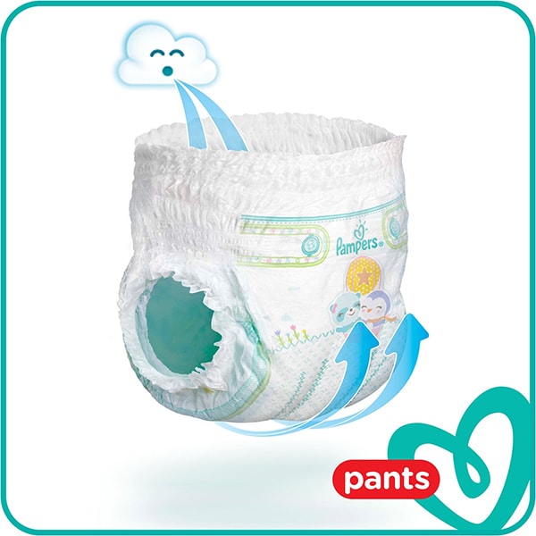 Scutece chilotel PAMPERS Pants Jumbo Pack nr 3, Unisex, 6-11 kg, 60 buc