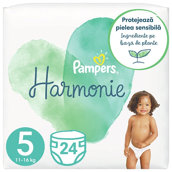 Scutece PAMPERS Harmonie Value Pack nr 5, Unisex, 11 kg+, 24 buc