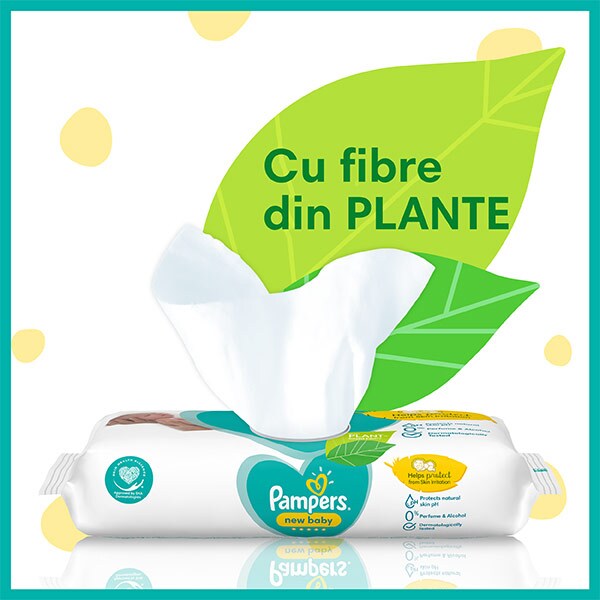 Servetele umede PAMPERS New Baby, 4 pachete, 200buc
