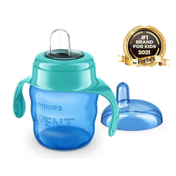 Cana cu tetina PHILIPS AVENT SCF551/05, 6 luni+, 200ml, albastru-verde