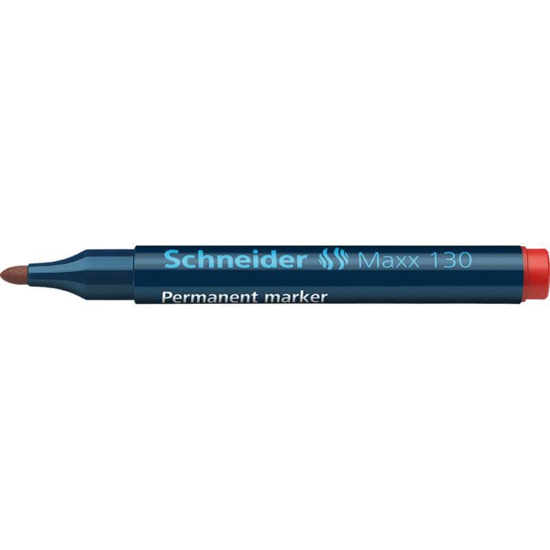 Marker permanent SCHNEIDER 130, 1-3 mm, rosu
