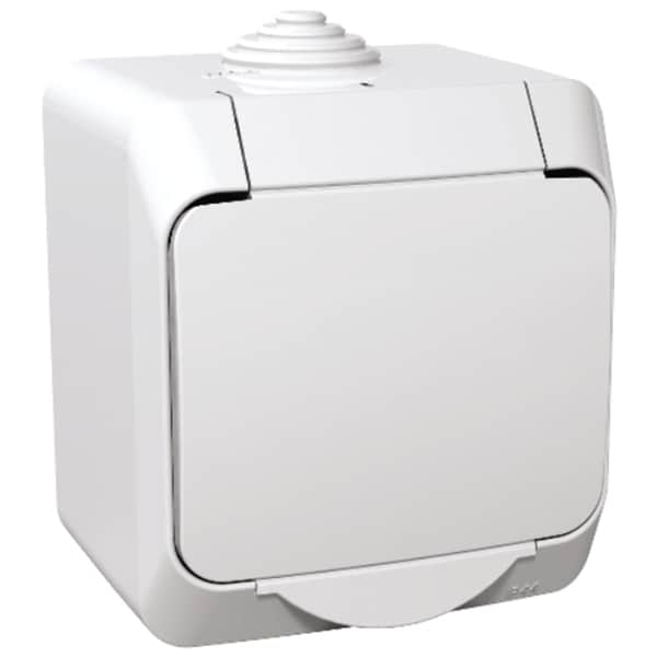 Priza de exterior SCHNEIDER WDE000541, 1 priza, IP44, alb