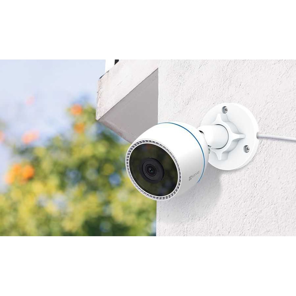 Camera IP Wireless exterior EZVIZ C3TN, Full HD 1080p, IR, Night Vision, Alb