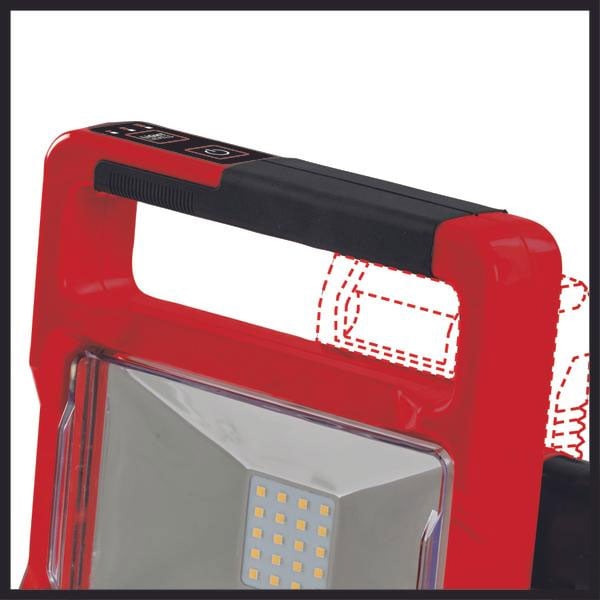 Lampa de lucru EINHELL TE-CL 18/2000 LiAC - Solo, 18V, 2000 lumeni, fara acumulator, rosu