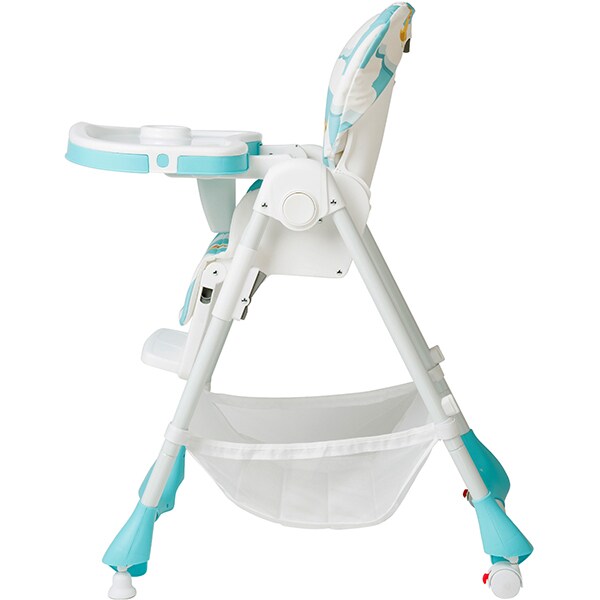 Scaun de masa JUJU Eat&Joy Happy Birds, 6 luni+, alb-turcoaz