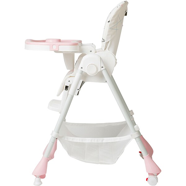 Scaun de masa JUJU Eat&Joy Pink Stars, 6 luni+, alb-roz