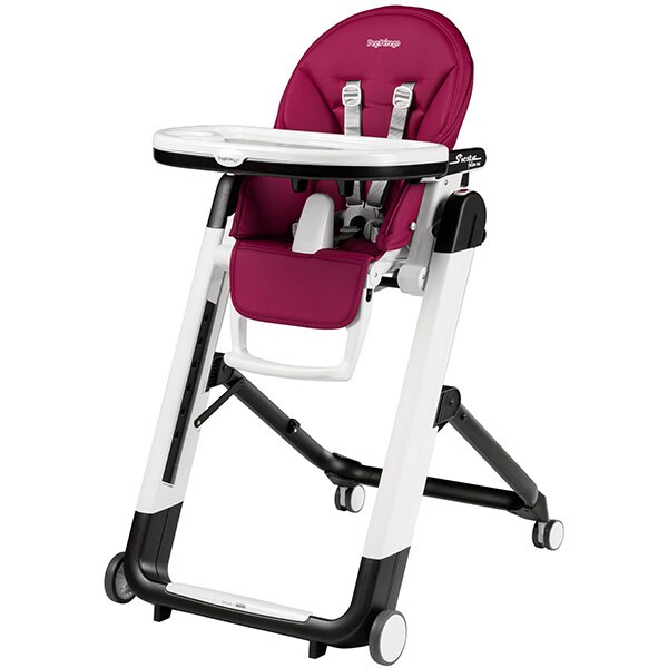 Scaun de masa 2 in 1 PEG PEREGO Siesta Follow Me Berry, 0 luni - 3 ani, visiniu 