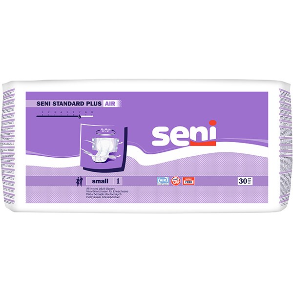 Scutece pentru adulti SENI Standard Plus Air, S, 30 buc