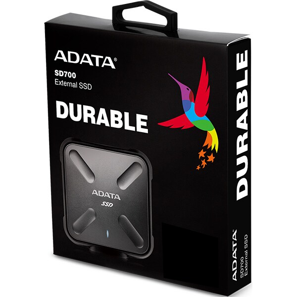 SSD extern ADATA SD700, 1TB, USB 3.2 Gen1, negru
