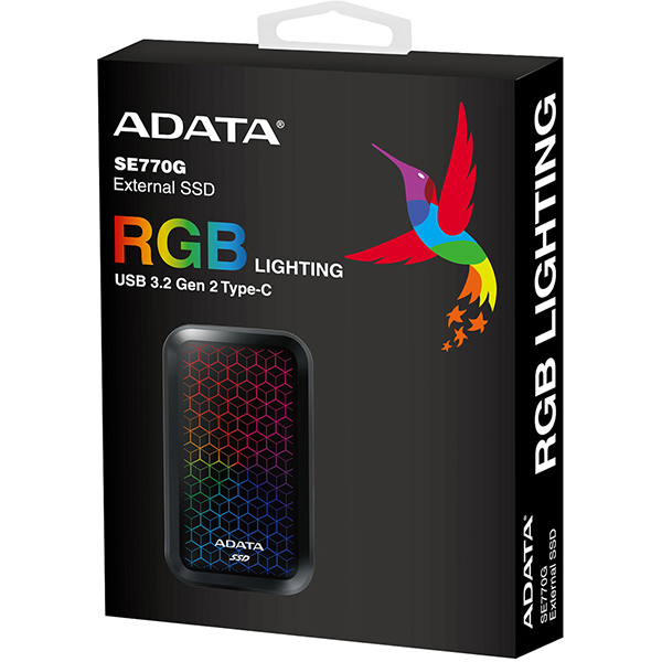 SSD extern ADATA SE770G, 512GB, USB 3.2 Type-C Gen2, negru