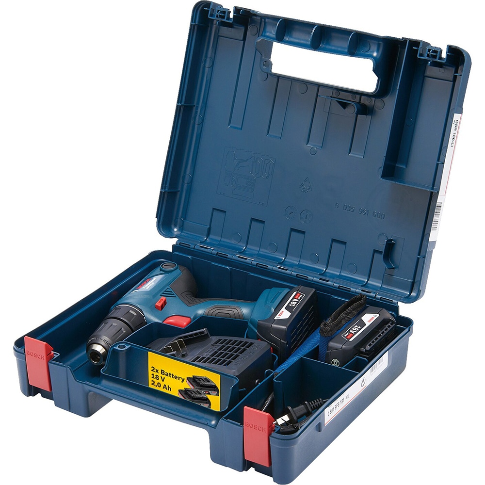 Masina de gaurit si insurubat (bormasina) BOSCH Professional GSR 180 Li 06019F8109, 18V, 1900RPM, 2 acumulatori, valiza transport