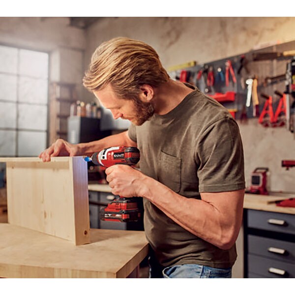 Masina de gaurit si insurubat (bormasina) EINHELL Power X-Change TE-CD 18 Li E, 18V, 2.5Ah, 1400RPM, 47Nm, mandrina rapida 13mm