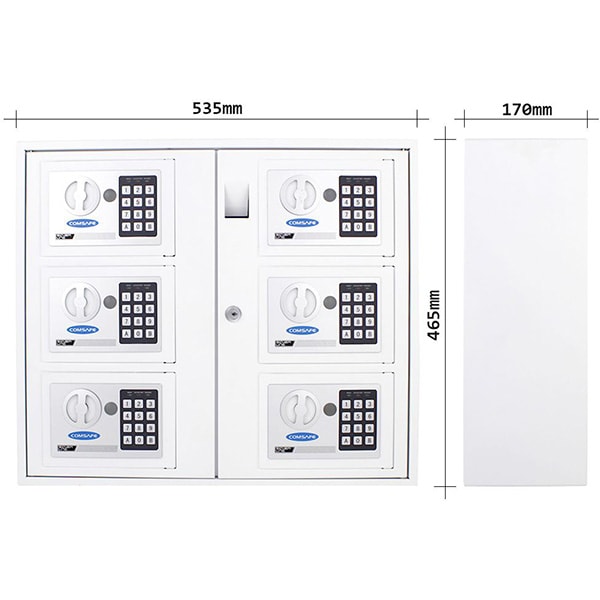 Seif chei ROTTNER Key System 6, Inchidere electronica, 535 x 465 x 170 mm, alb