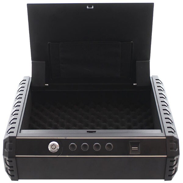 Caseta pistol ROTTNER Gunmaster XL, Incuietoare biometrica, 370 x 100 x 275 mm, negru